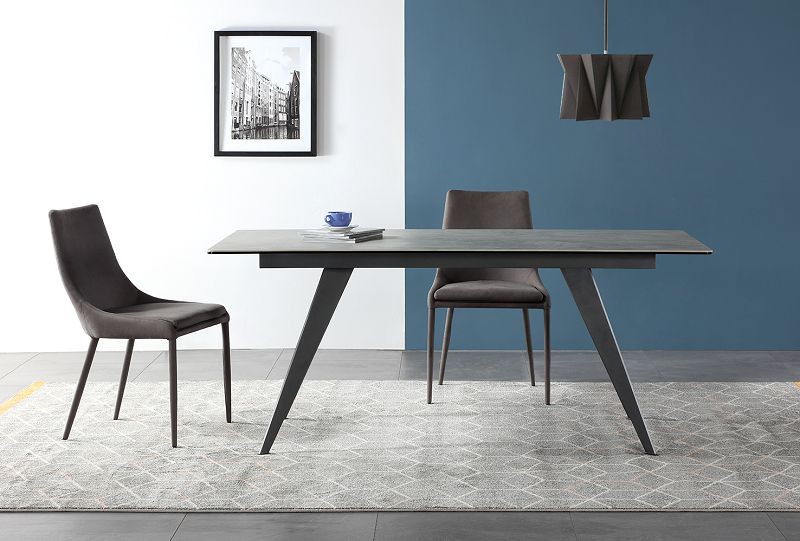 Ceramic Glass Top Dining Table